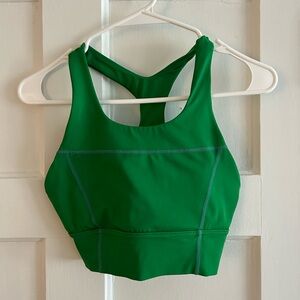 HEY GIRL RUN Green Women's Sports Bra